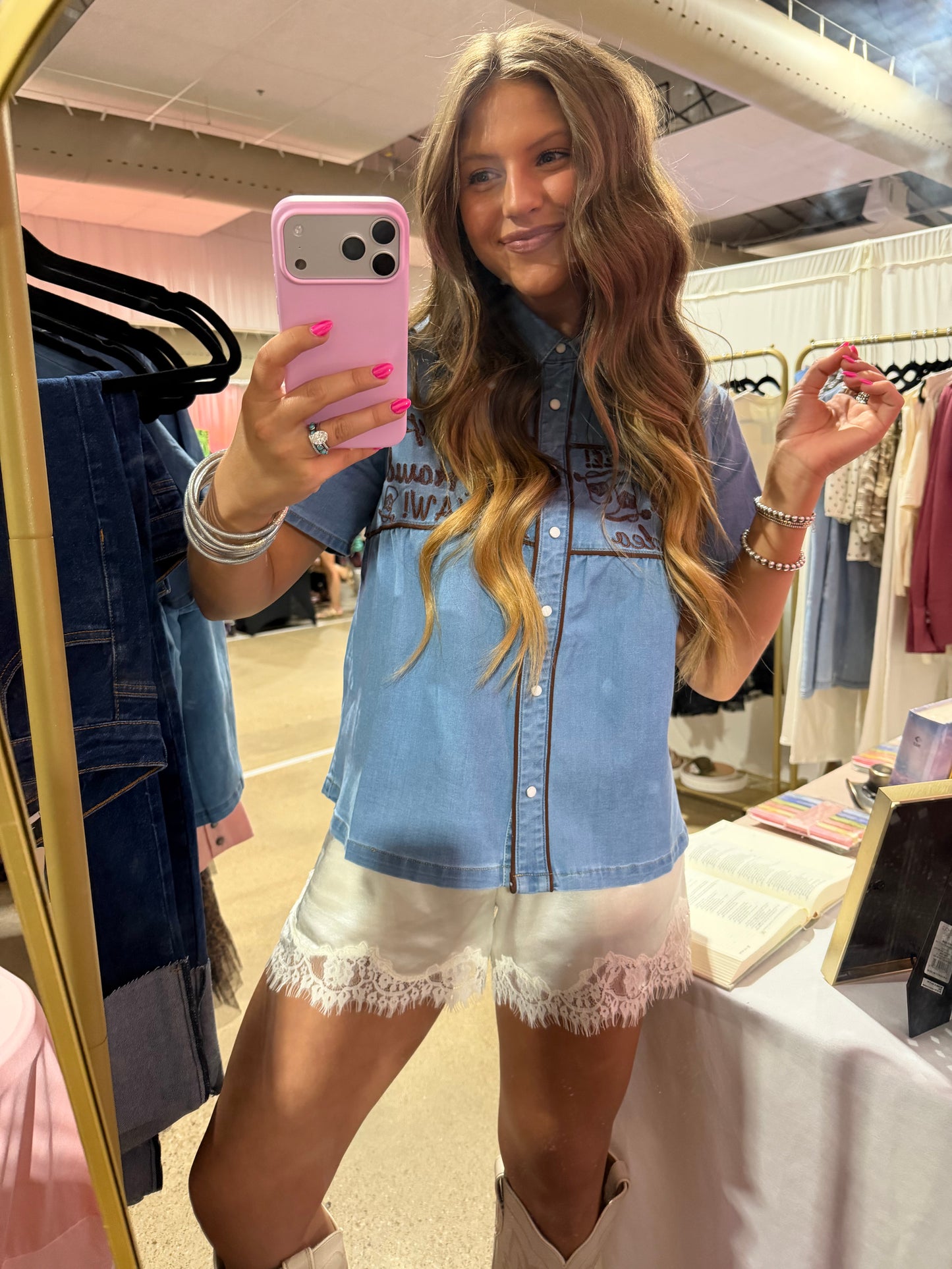Callie Silky Lace Shorts