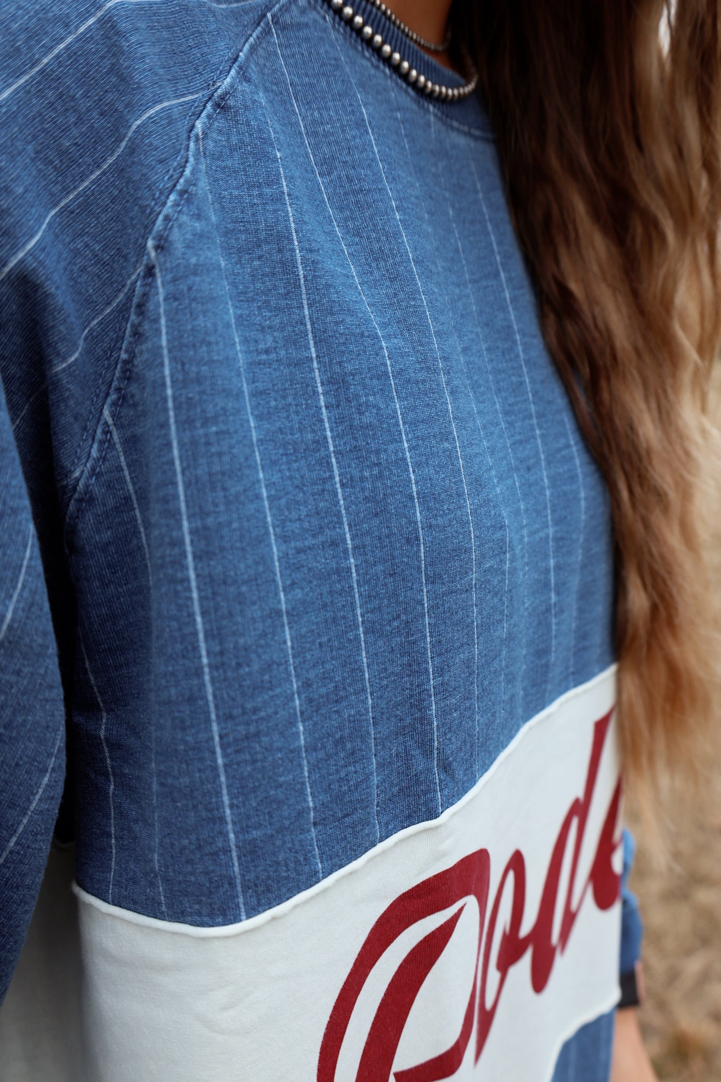 Varsity Denim Rodeo Sweatshirt