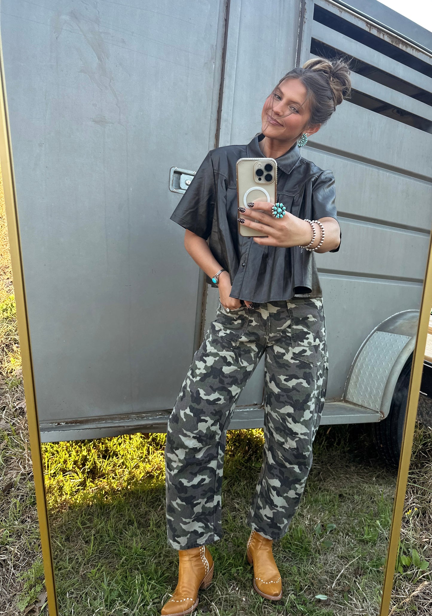 Camo Barrel Jeans