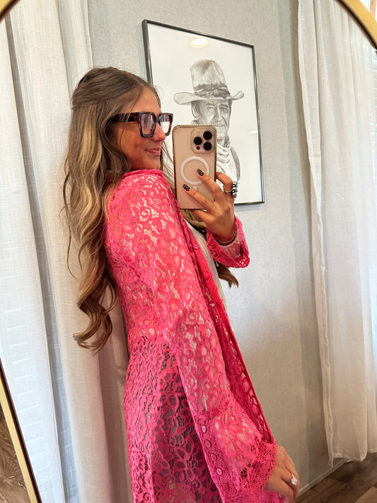 Pink Lace Tunic