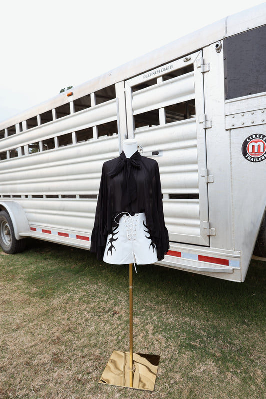 High-Low Black Blouse