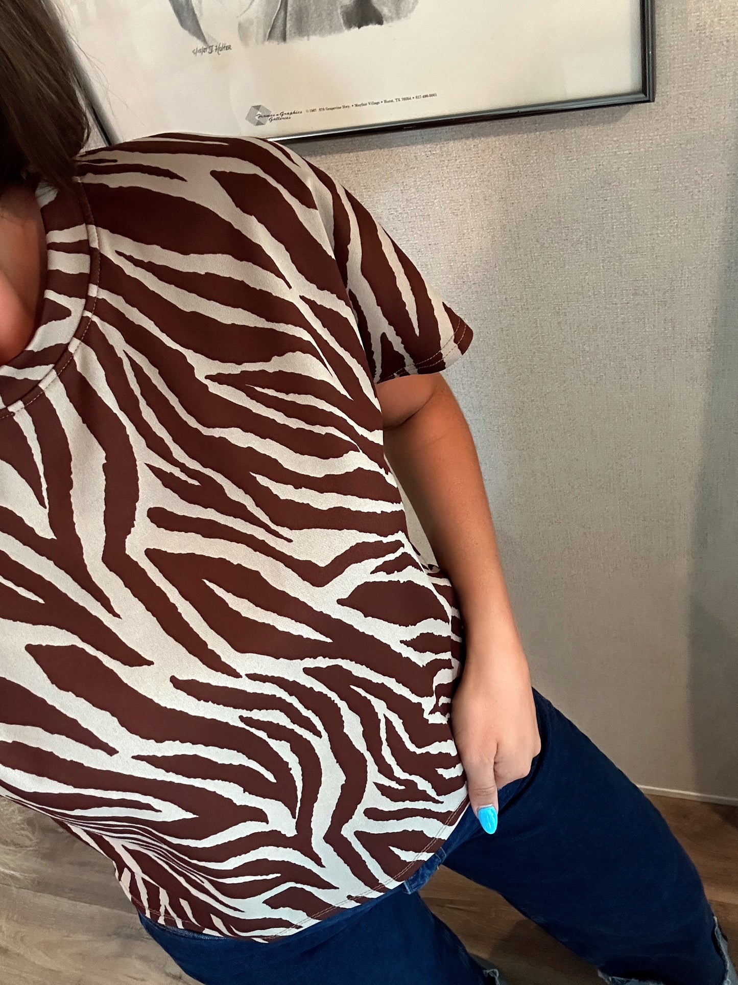 Buckskin Zebra Top
