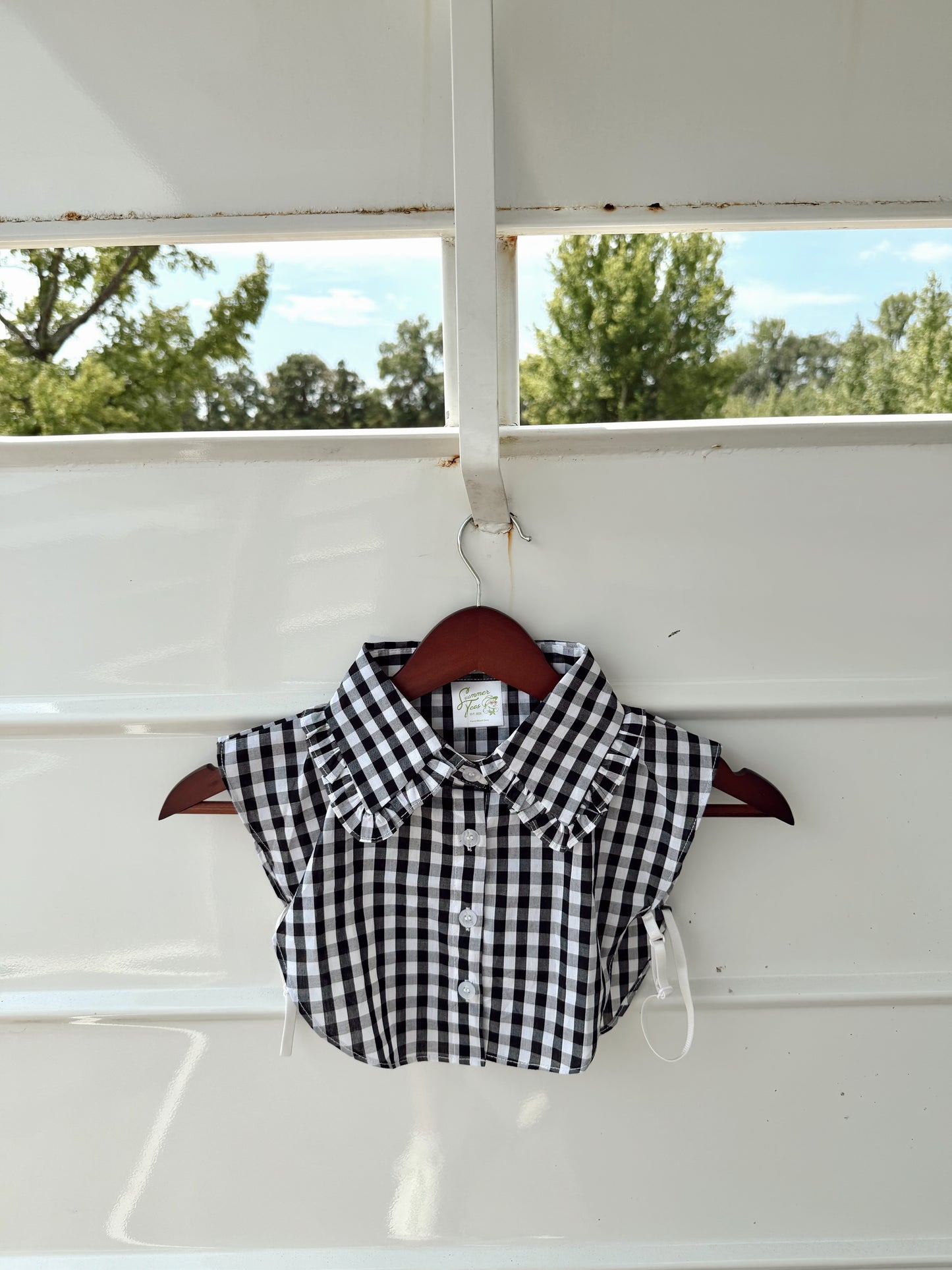 Black Gingham Collar