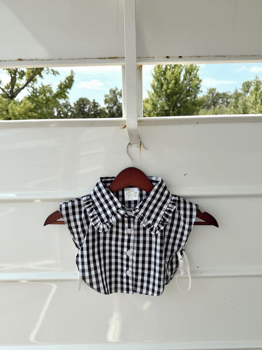Black Gingham Collar