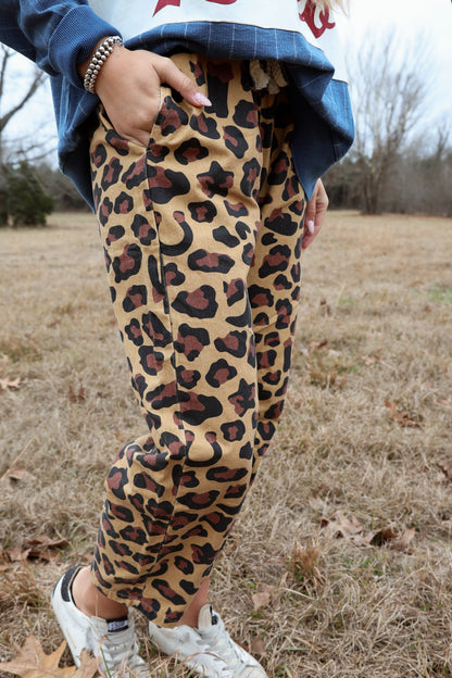 Cheetah Barrel Joggers