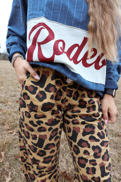 Cheetah Barrel Joggers