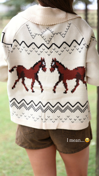 Horse Knit Cardigan
