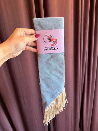 Denim Blue Fringe Bandana