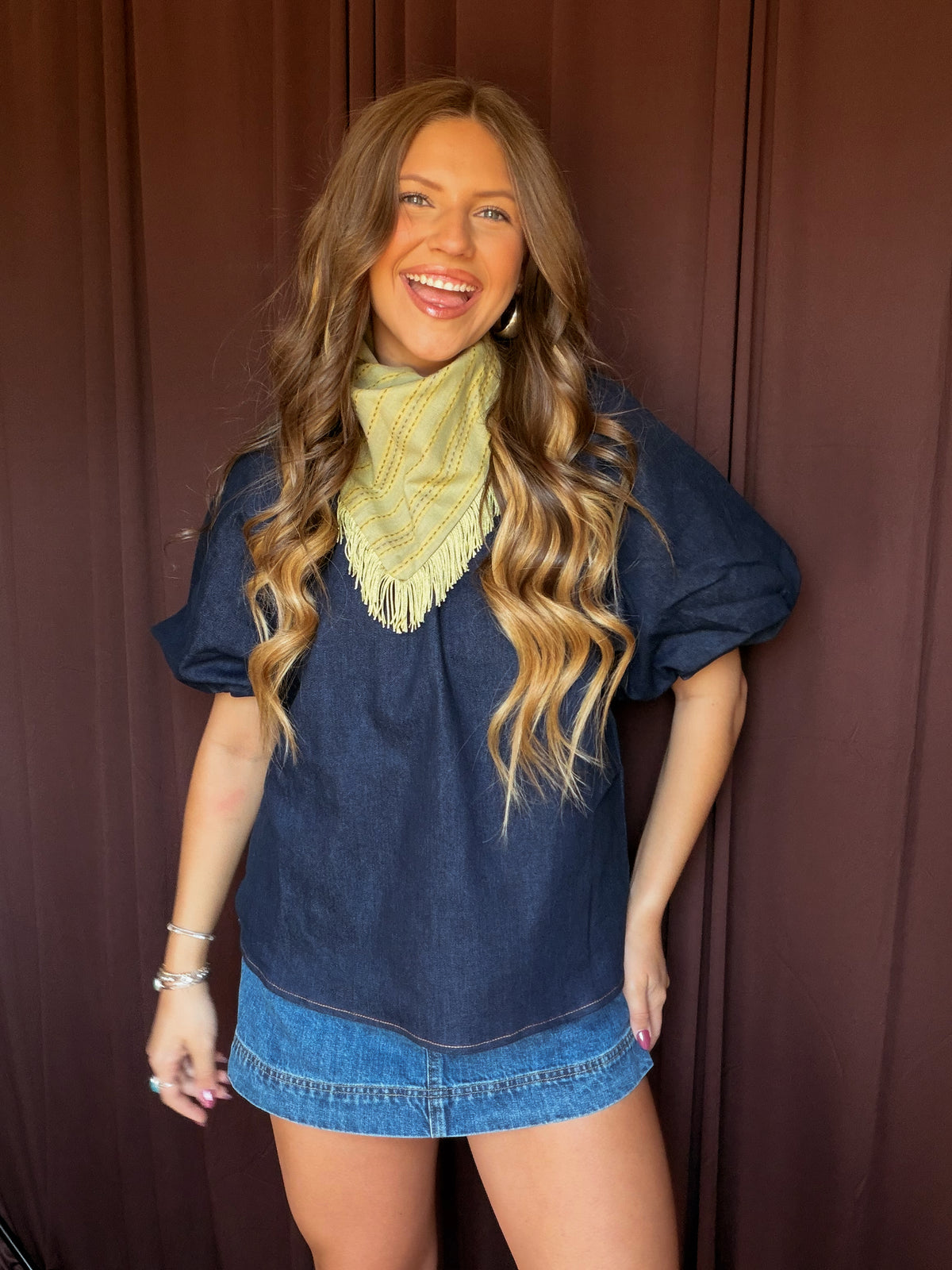 Sage Green Fringe Bandana