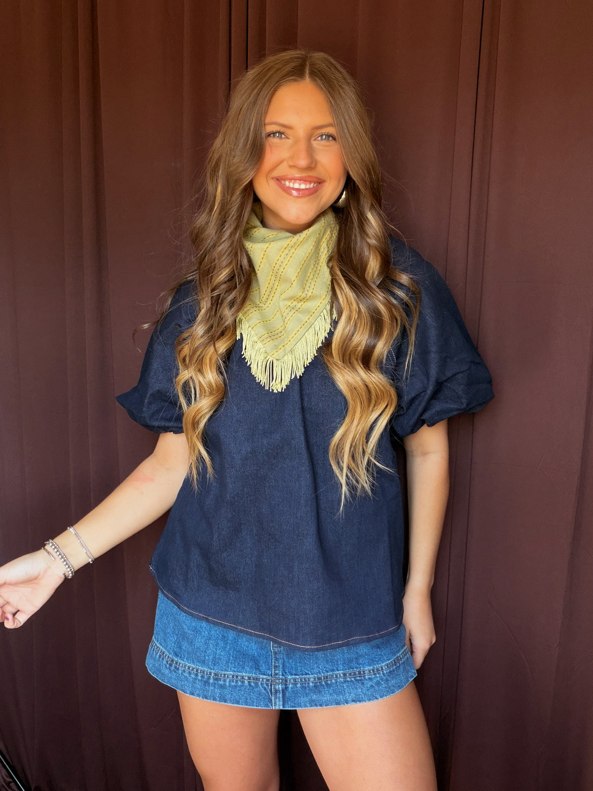 Sage Green Fringe Bandana