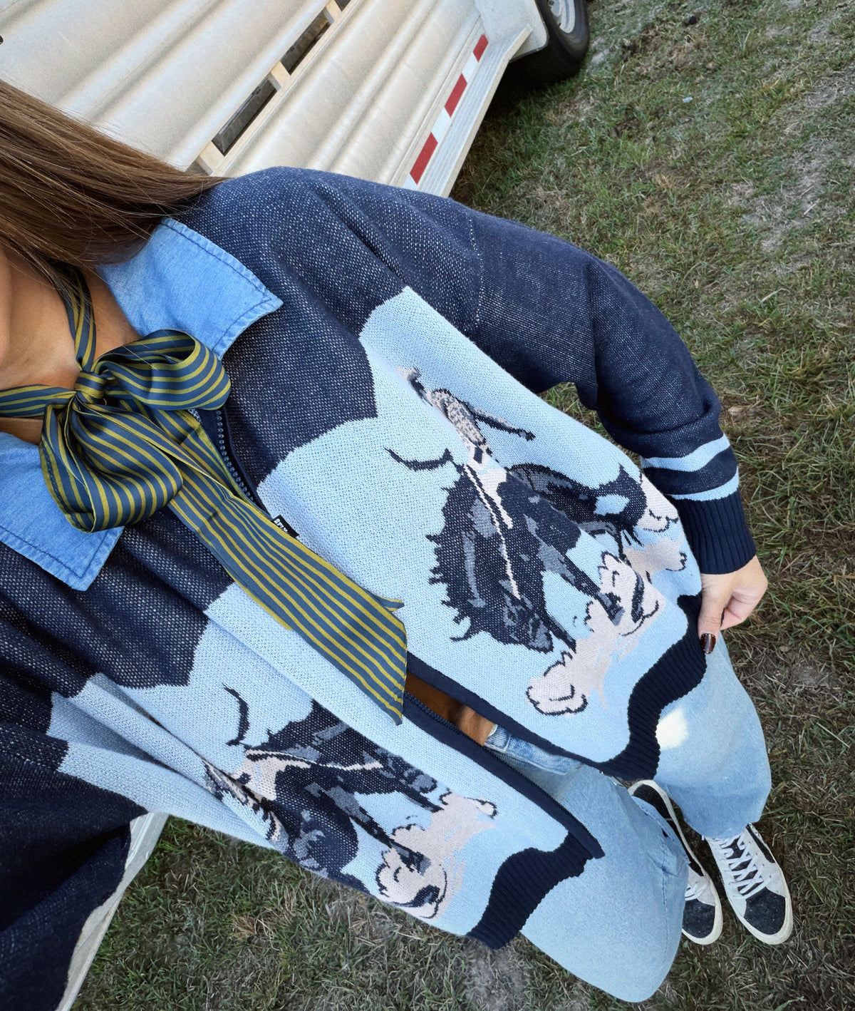 The Bronc Blues Zip-Up Jacket