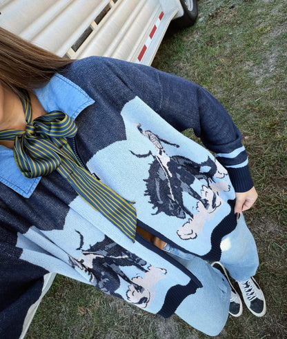 The Bronc Blues Zip-Up Jacket