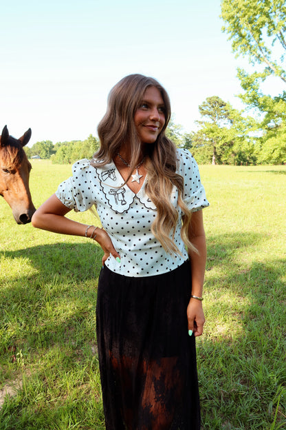 Saddle Up, Polka Dot Top