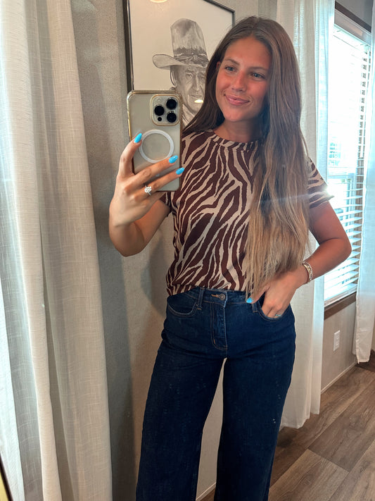 Buckskin Zebra Top