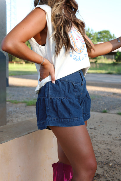 Flowy Denim Shorts