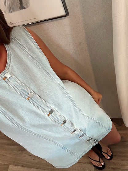 Denim Button Down Dress
