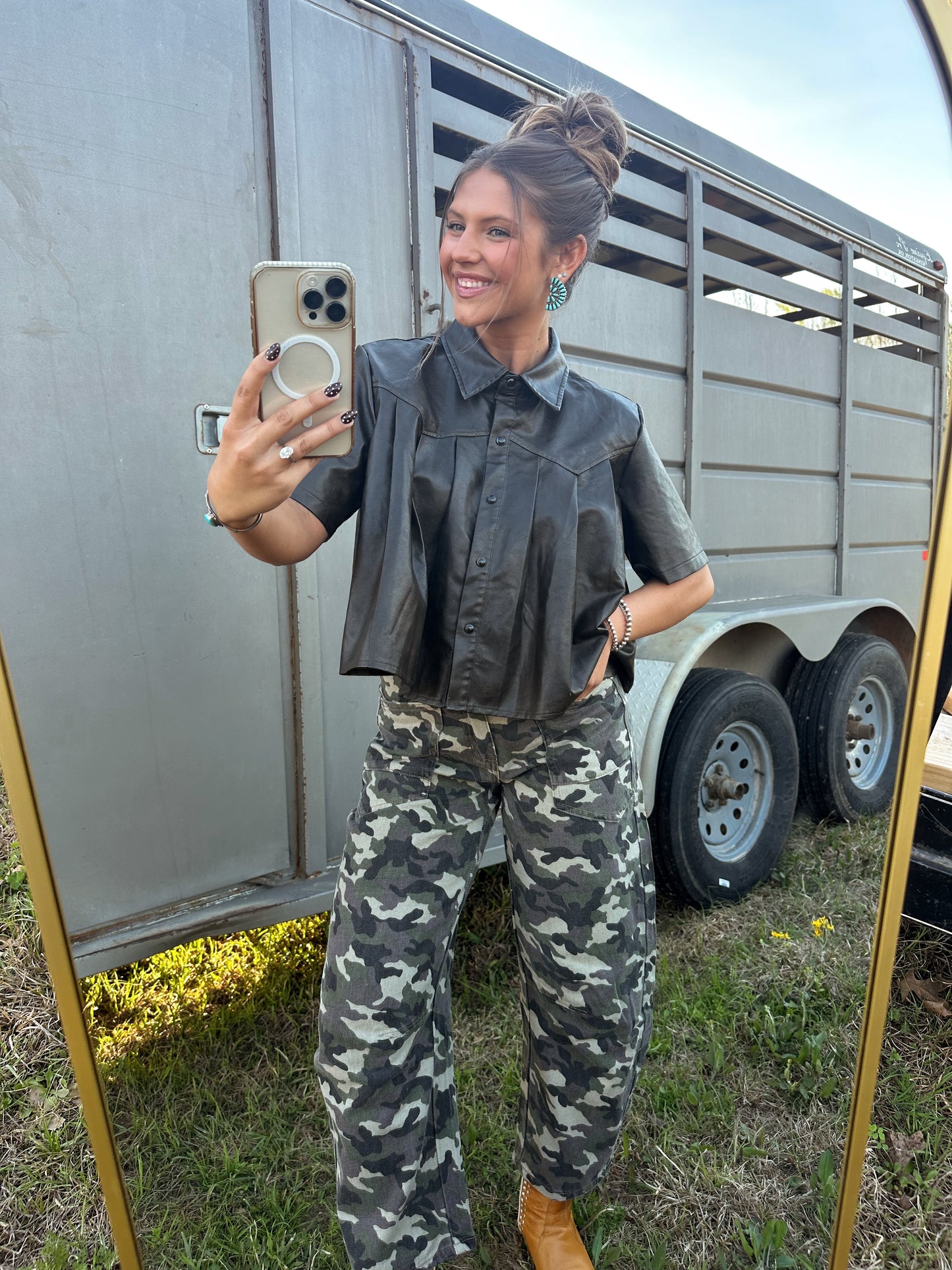 Camo Barrel Jeans