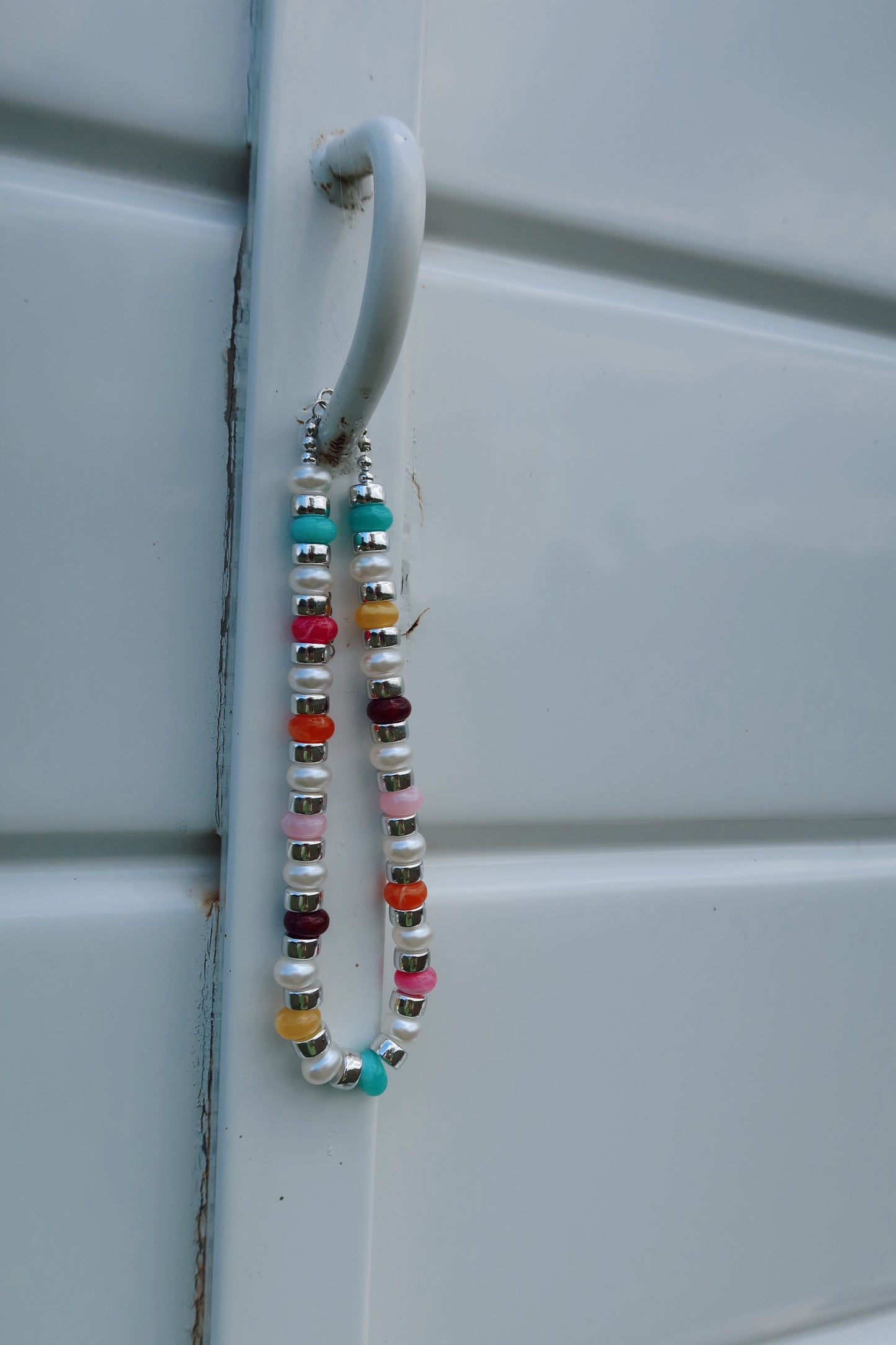 Confetti Silver Bead Necklace