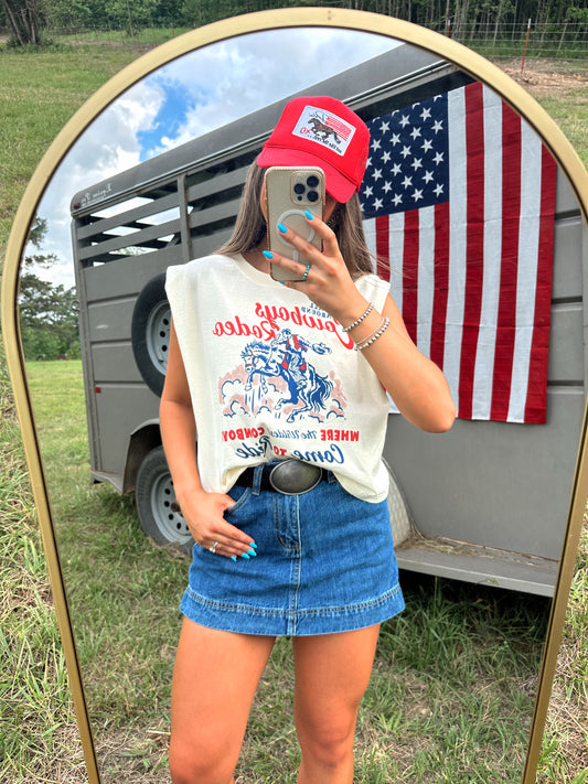 90's Denim Mini Skort