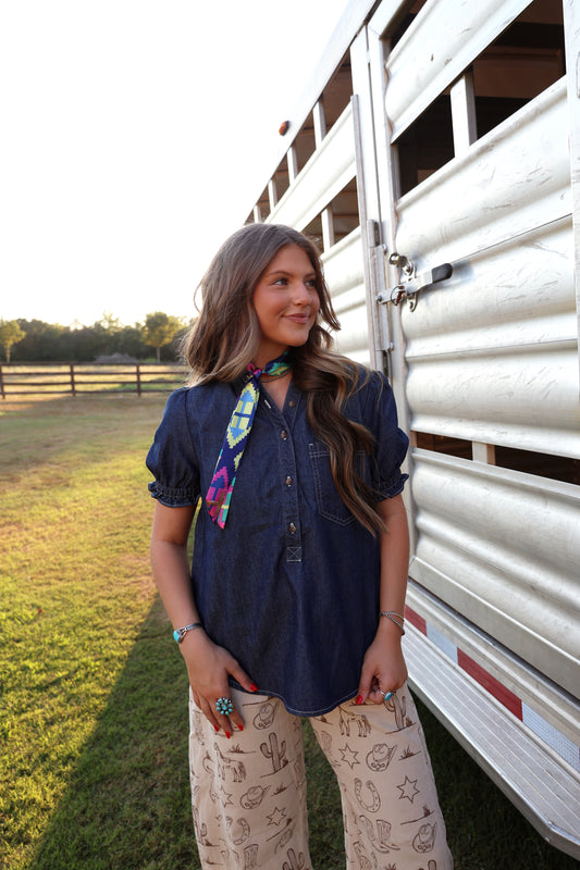 Darling Denim Top