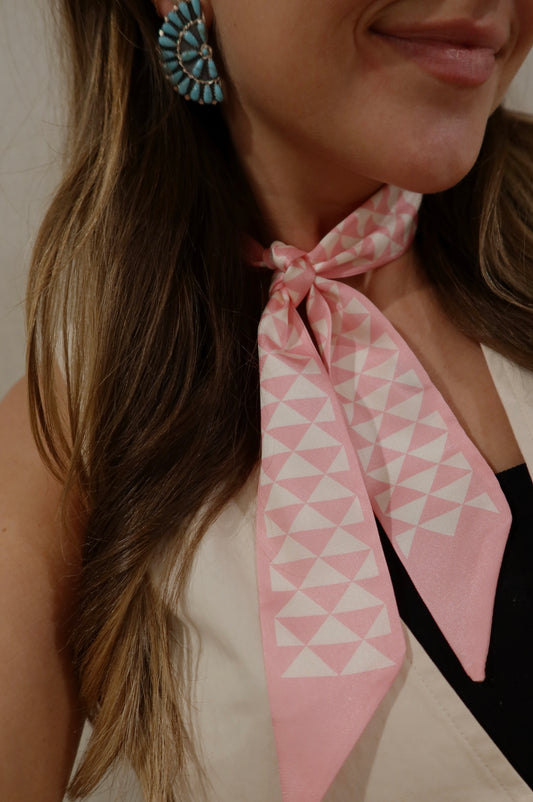 Pink Checkered Twilly