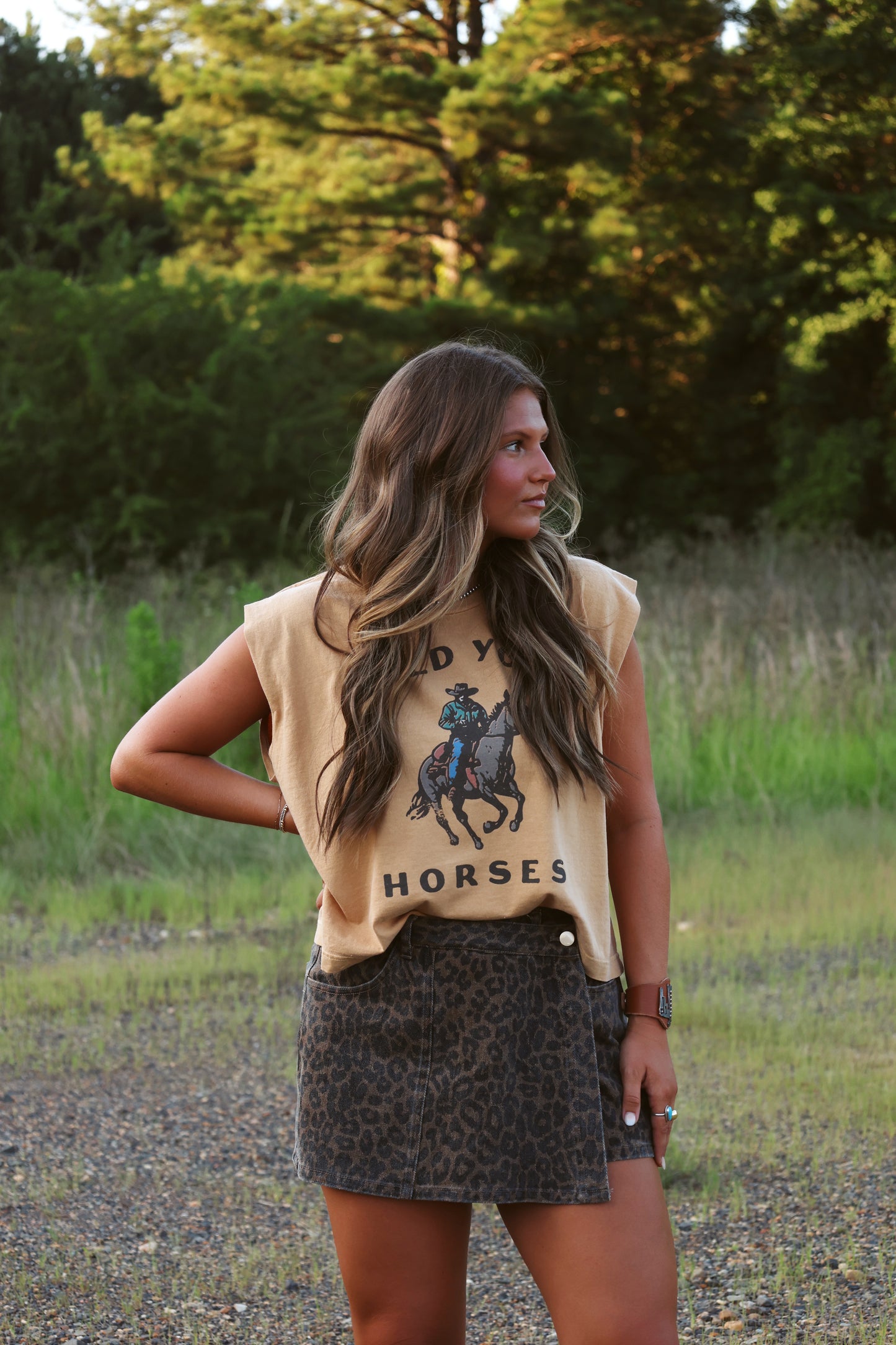 "Hold Your Horses" Boxy Tank
