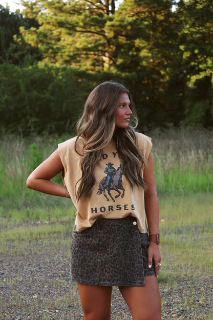"Hold Your Horses" Boxy Tank