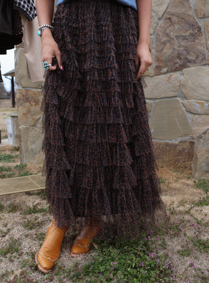 Dancing Away Cheetah Skirt