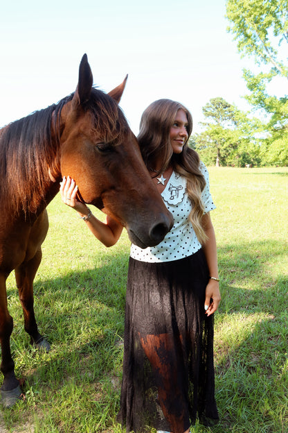 Saddle Up, Polka Dot Top
