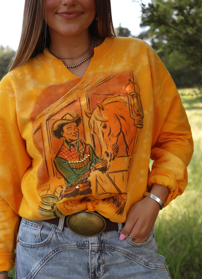 Jeweled Cowboy Crewneck
