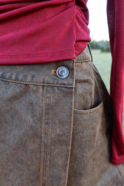 Rustic Brown Skort