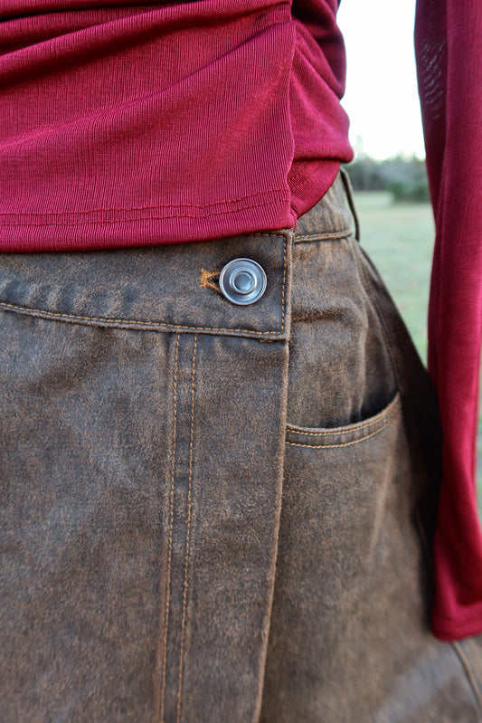 Rustic Brown Skort