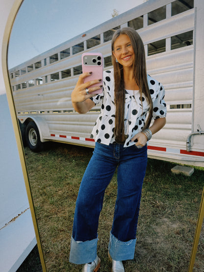 Polka Dot Tie Top