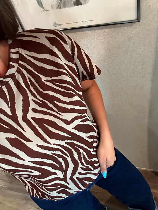 Buckskin Zebra Top
