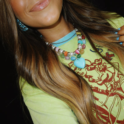 Confetti Silver Bead Necklace