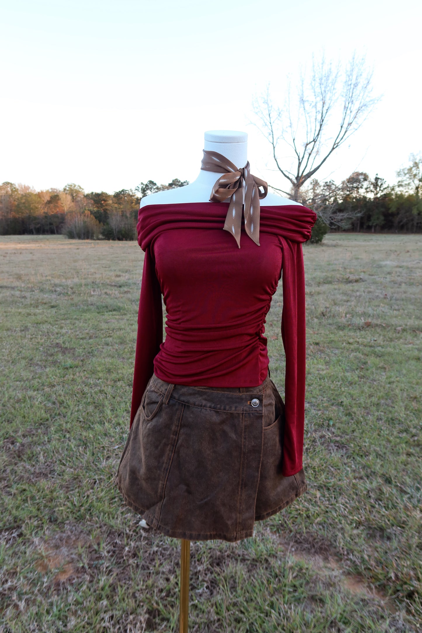Rustic Brown Skort