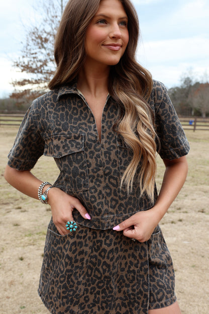Cheetah Skort Set