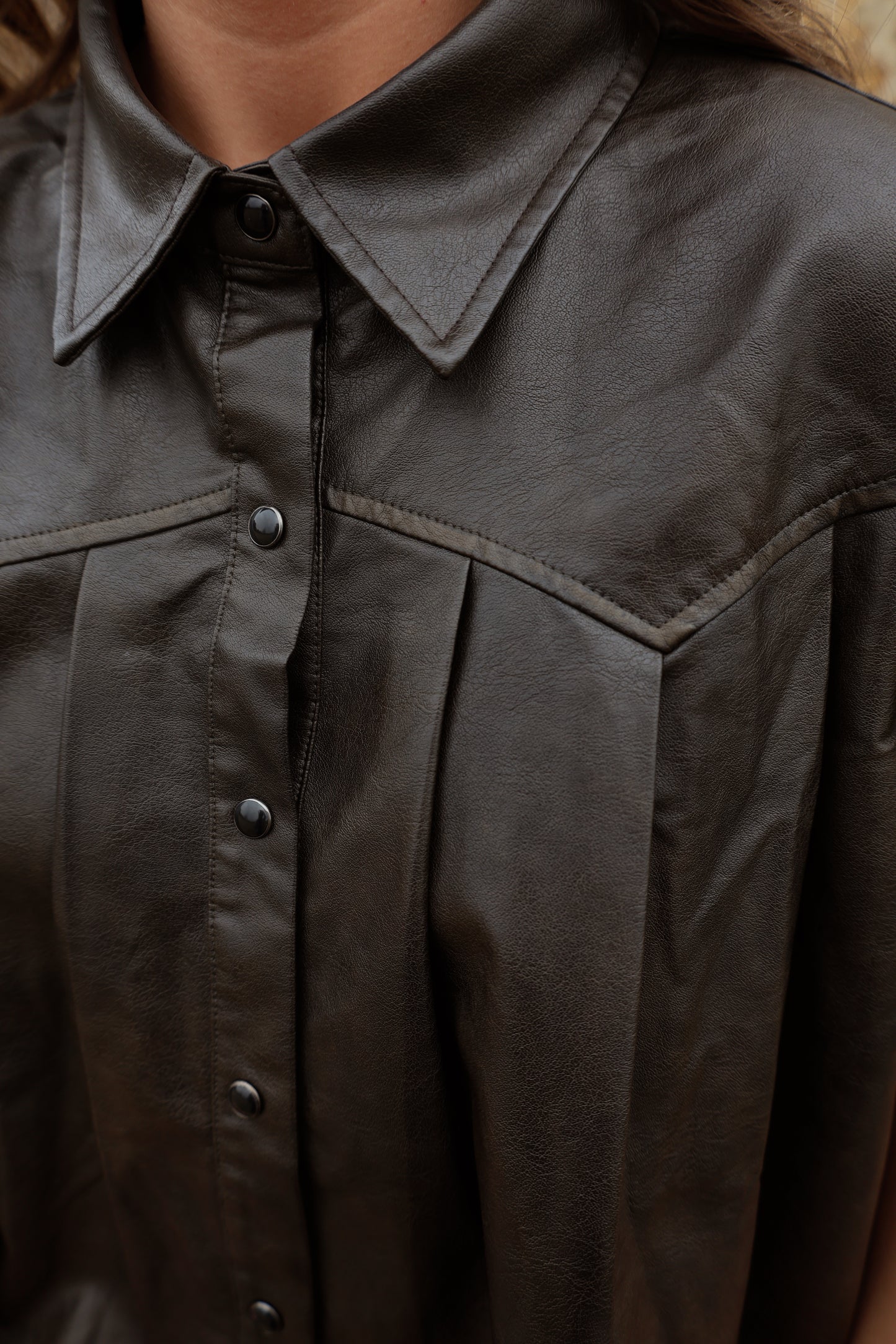 Desert Brown Leather Top